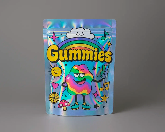 Holographic bags packaging