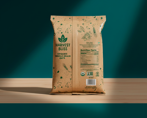 Printed Back Seal Pouches